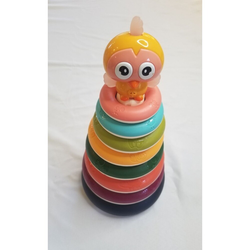 Coco Village Stacking Ring Donut Color Animal Match Game w/ Rattle Bird Ages 1+